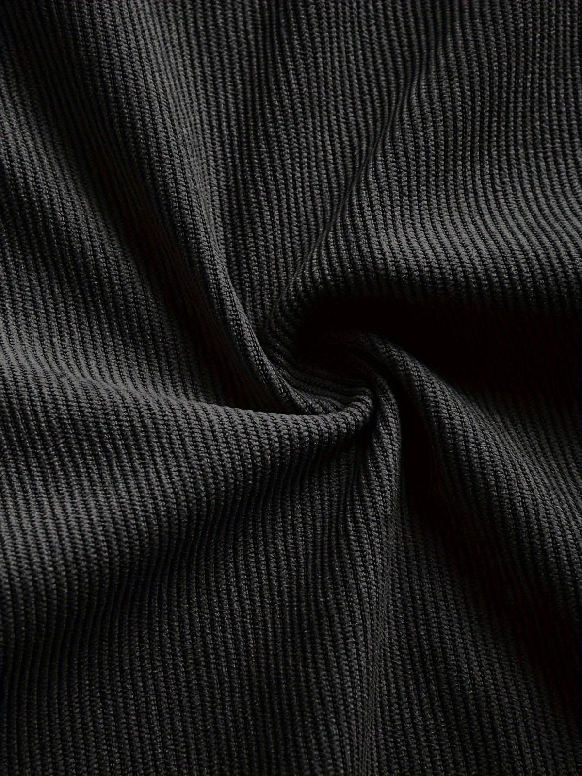 Men's Ribbed Overshirt – Button Front, Pointed Collar