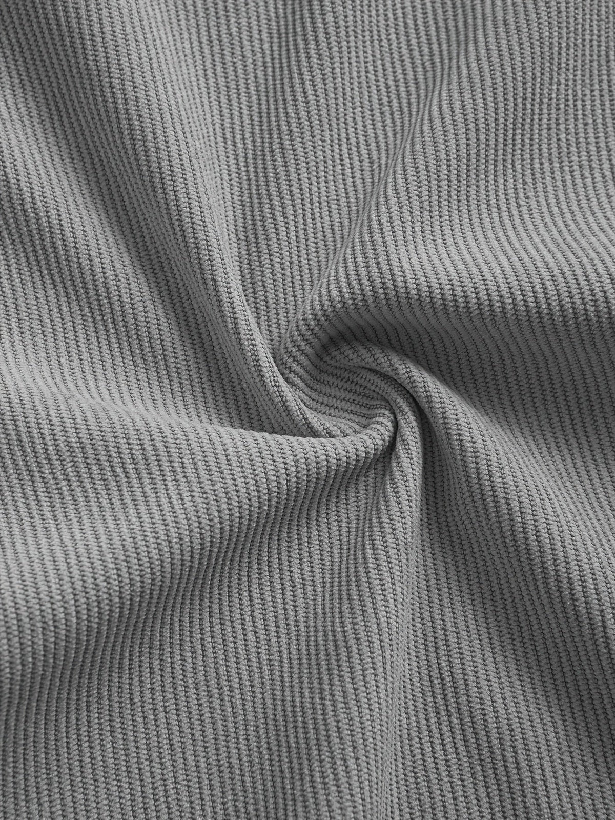 Men's Ribbed Overshirt – Button Front, Pointed Collar