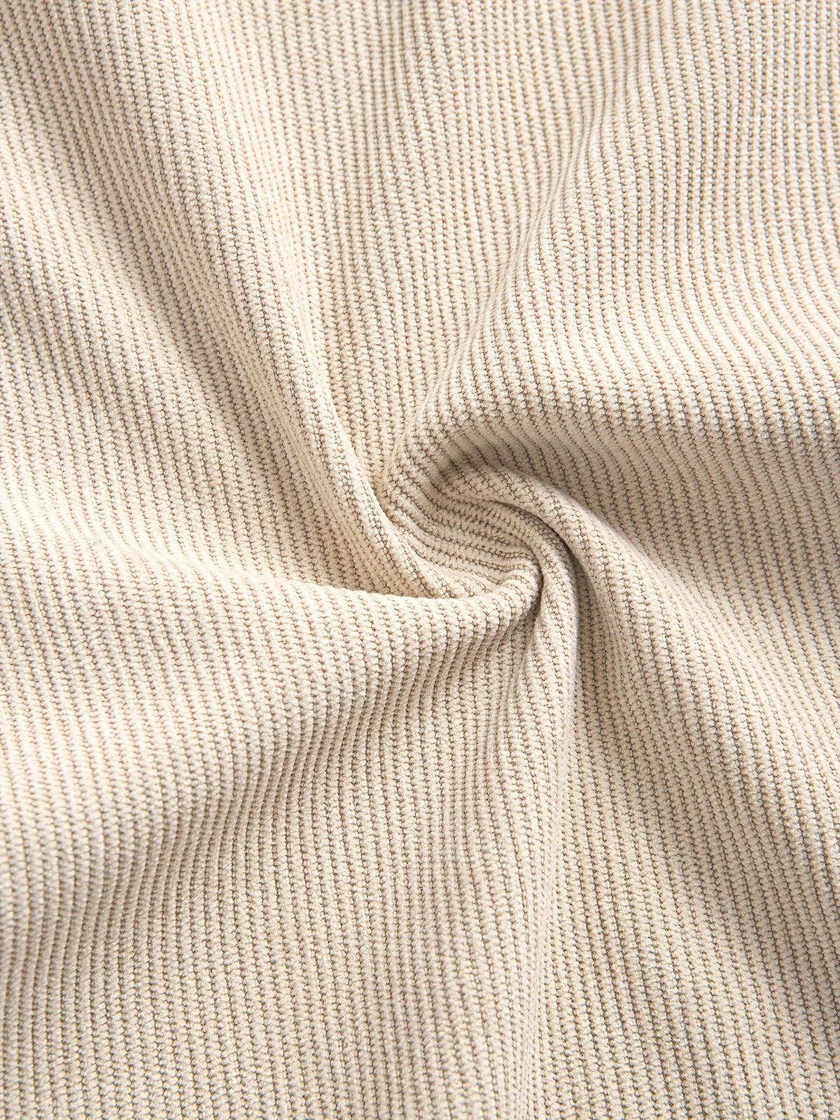 Men's Ribbed Overshirt – Button Front, Pointed Collar
