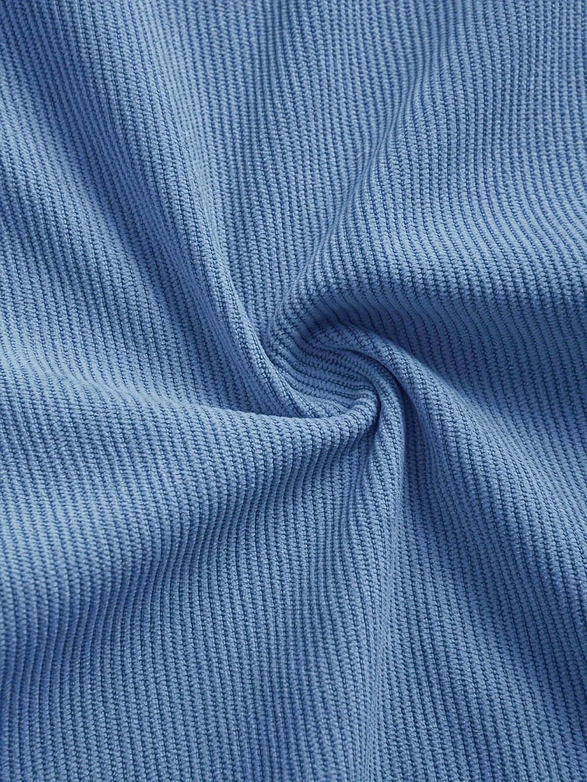 Men's Ribbed Overshirt – Button Front, Pointed Collar
