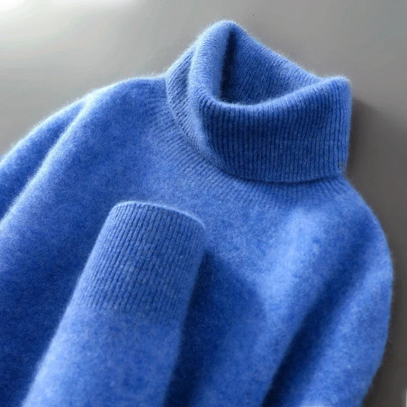 Women's Ribbed Turtleneck Jumper – Ribbed Cuffs, Long Sleeve