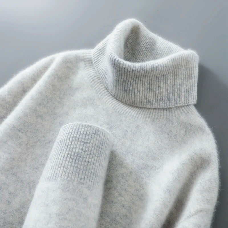Women's Ribbed Turtleneck Jumper – Ribbed Cuffs, Long Sleeve
