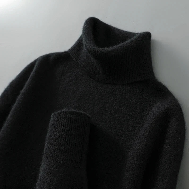 Women's Ribbed Turtleneck Jumper – Ribbed Cuffs, Long Sleeve