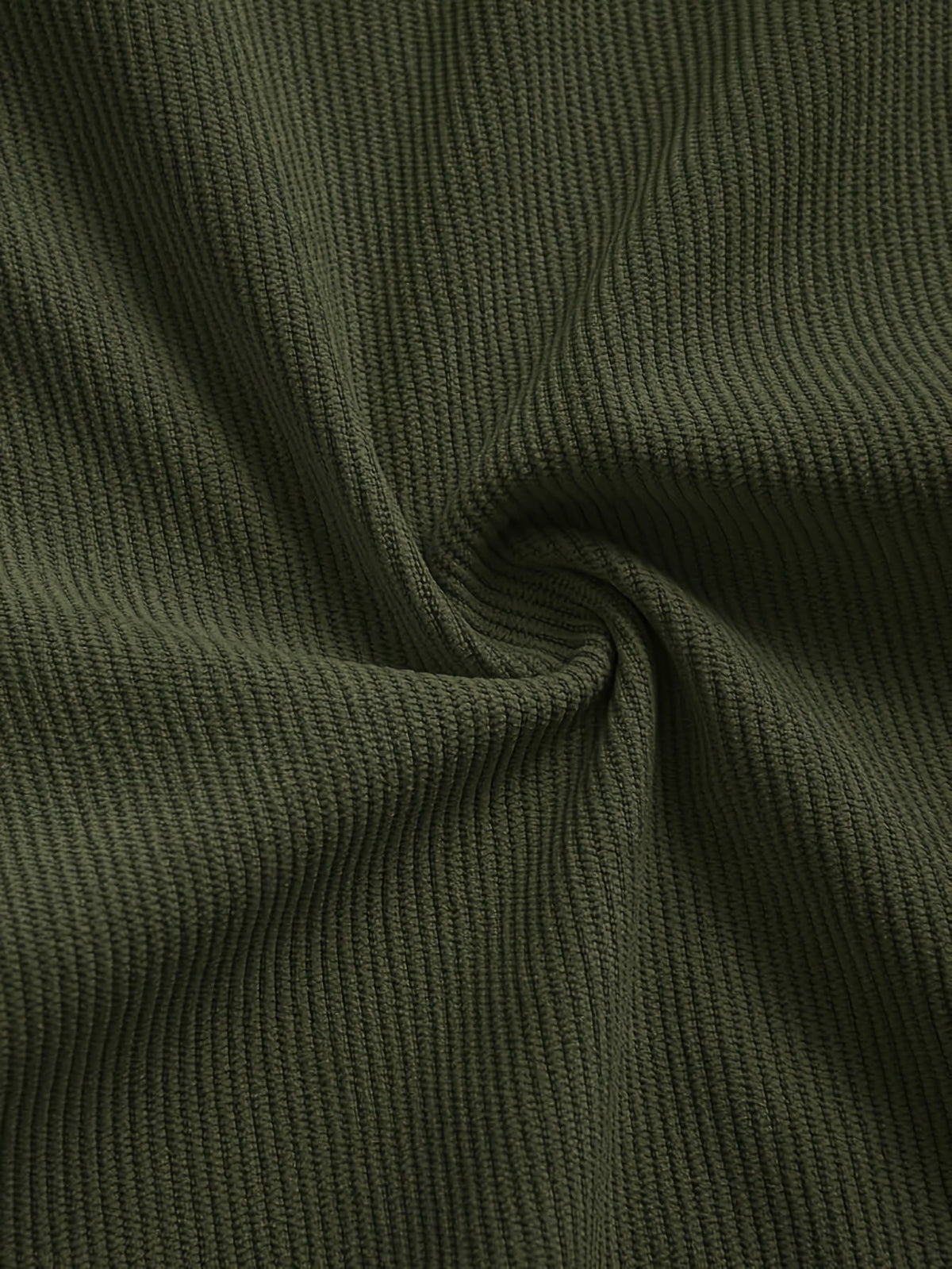 Men's Ribbed Overshirt – Button Front, Pointed Collar