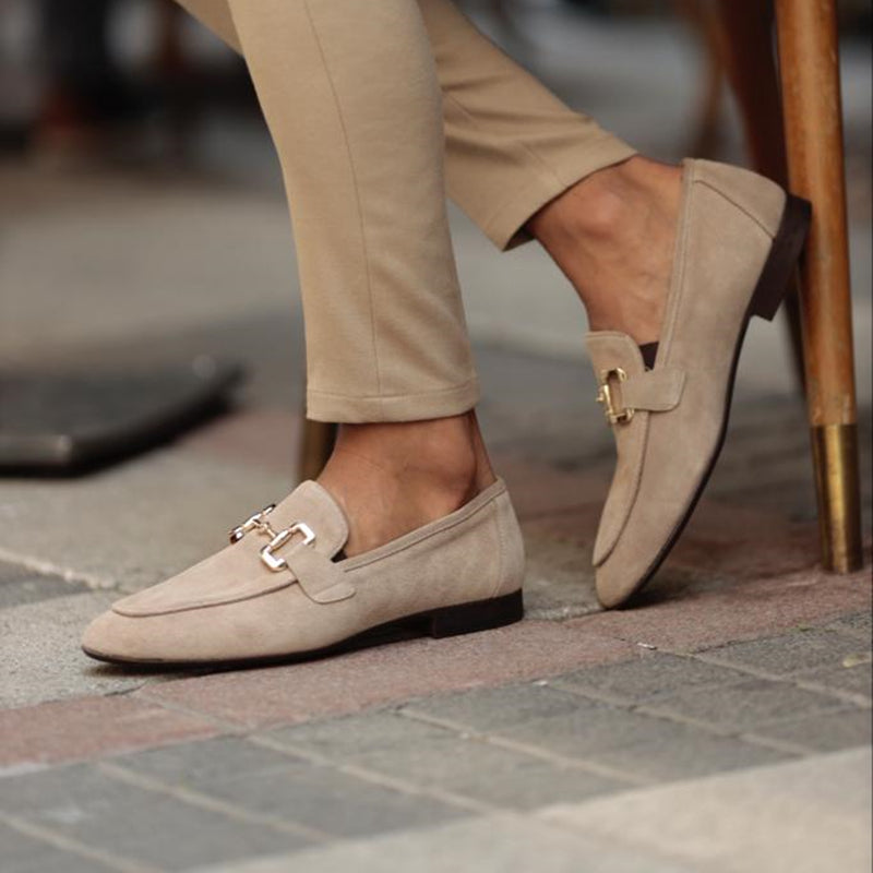 Men's Slip-On Loafers – Horsebit Bar, Round Toe