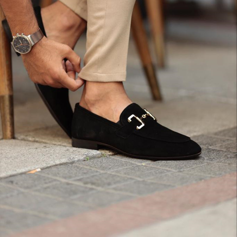 Men's Slip-On Loafers – Horsebit Bar, Round Toe