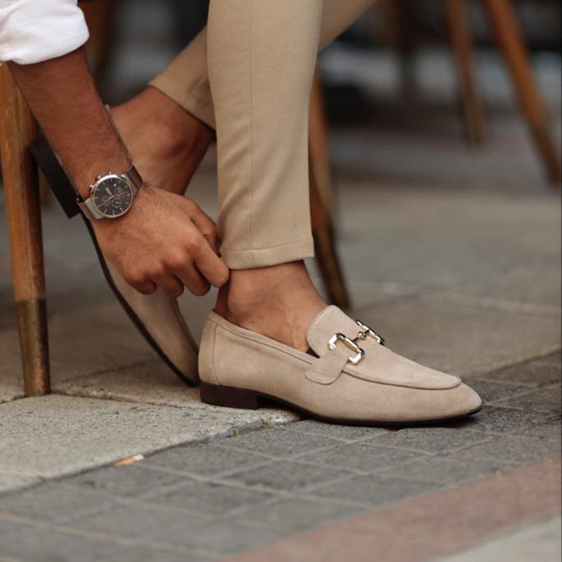 Men's Slip-On Loafers – Horsebit Bar, Round Toe
