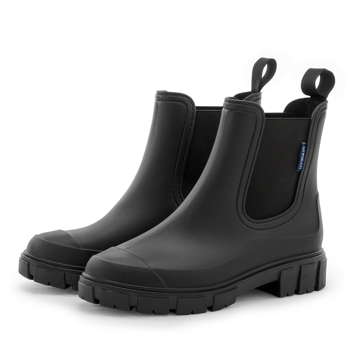 Women’s Ankle Boots with Elastic Side Panels and Chunky Sole