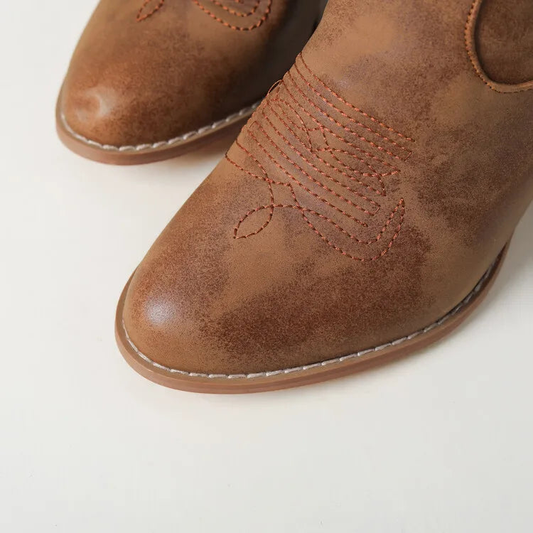 Bottes pour femme jusqu’au genou avec fermeture éclair latérale et talon carré