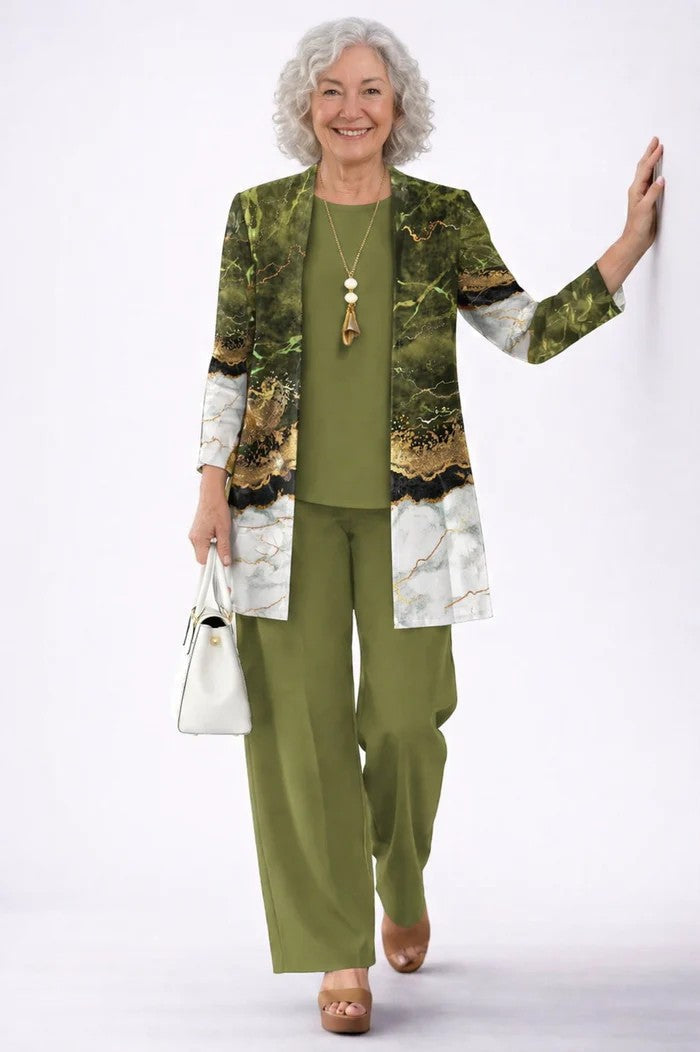 Women's 3-Piece Trouser Set layered styling