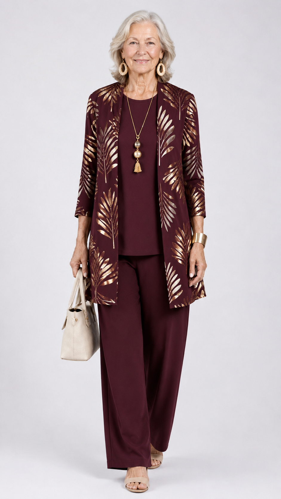 Women's 3-Piece Trouser Set hem detail