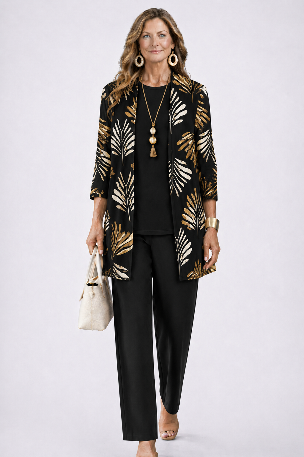 Women's 3-Piece Trouser Set alternate print