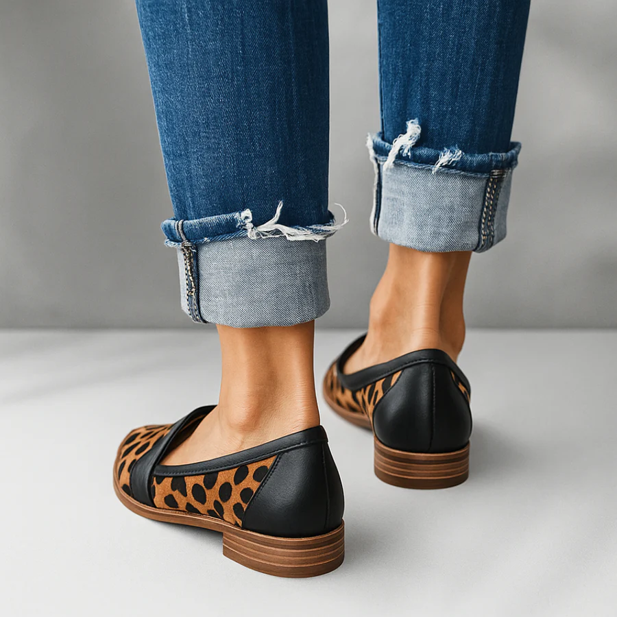 Women's Slip-On Moccasins rear showing padded collar