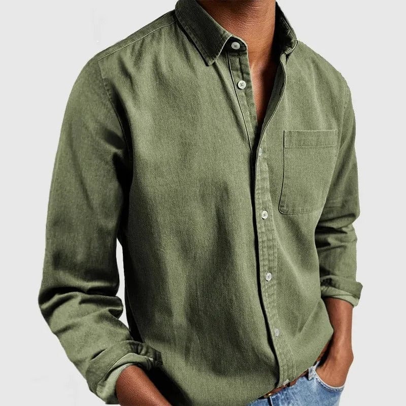 Men's Regular Fit Casual Shirt – Long Sleeve, Button Front