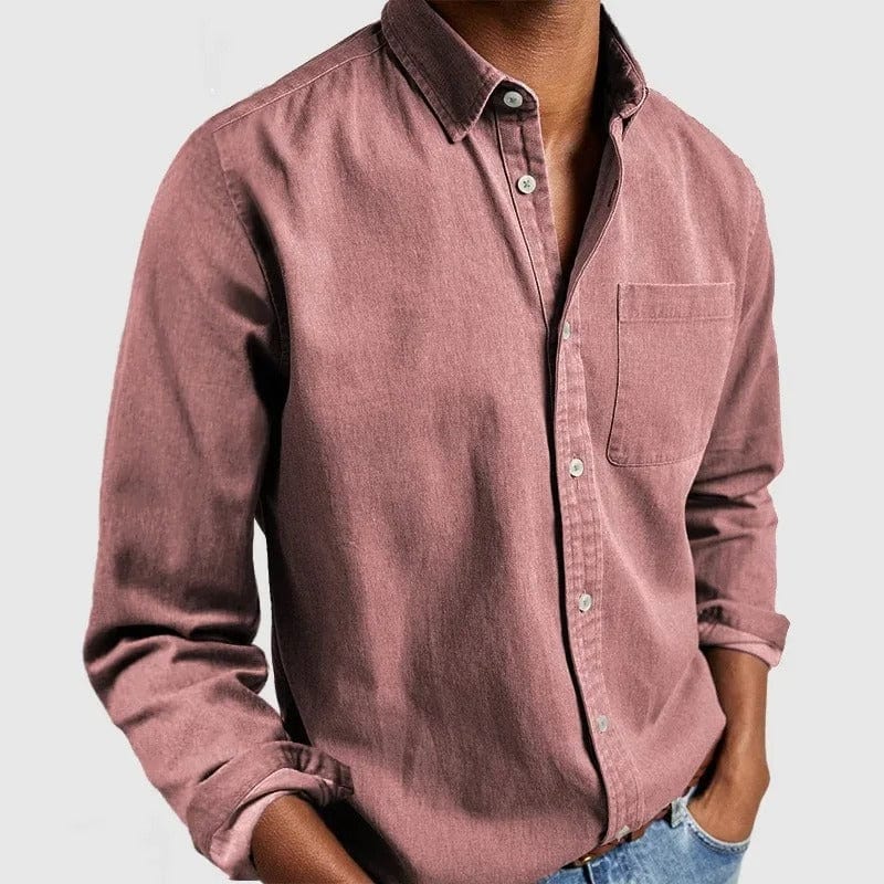 Men's Regular Fit Casual Shirt – Long Sleeve, Button Front