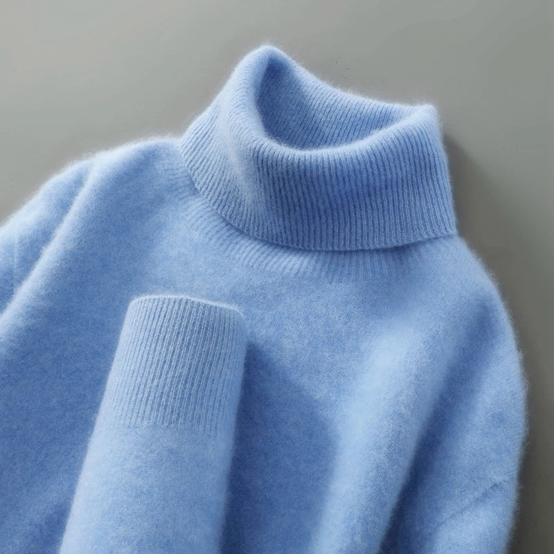 Women's Ribbed Turtleneck Jumper – Ribbed Cuffs, Long Sleeve