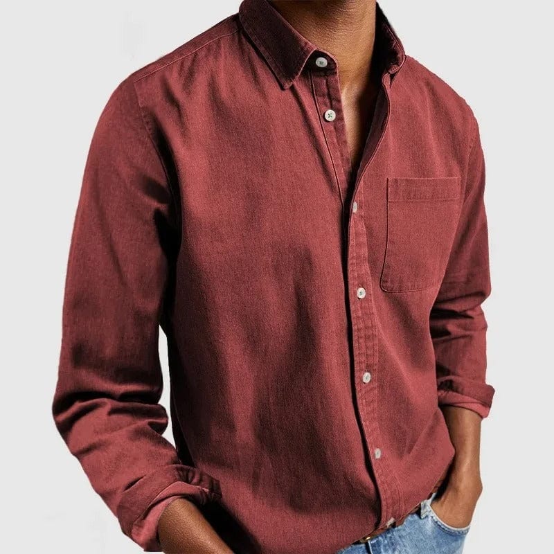 Men's Regular Fit Casual Shirt – Long Sleeve, Button Front