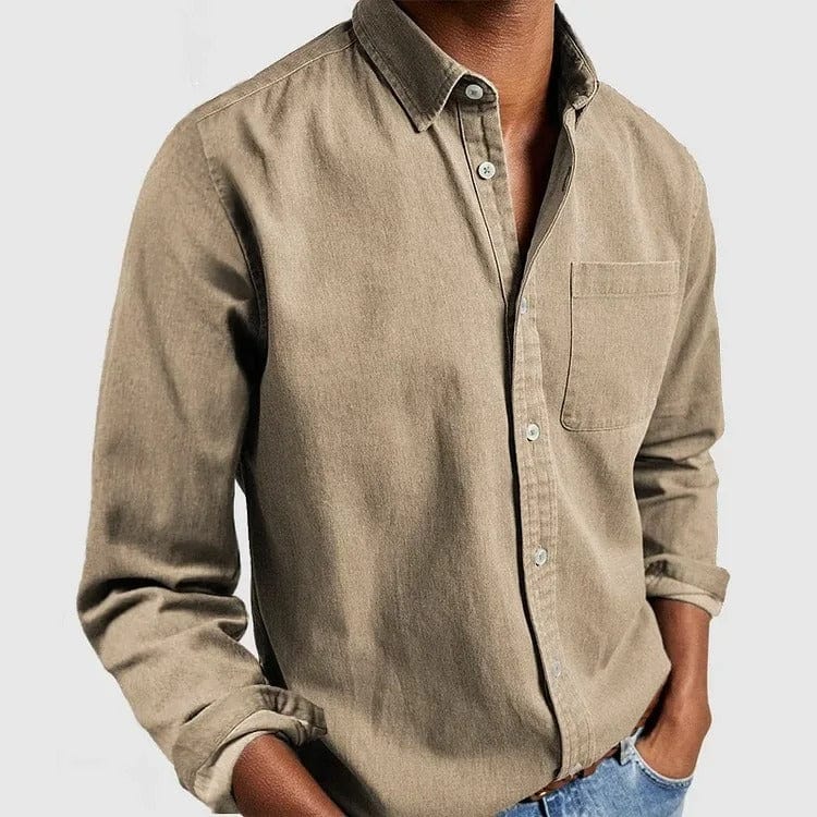 Men's Regular Fit Casual Shirt – Long Sleeve, Button Front