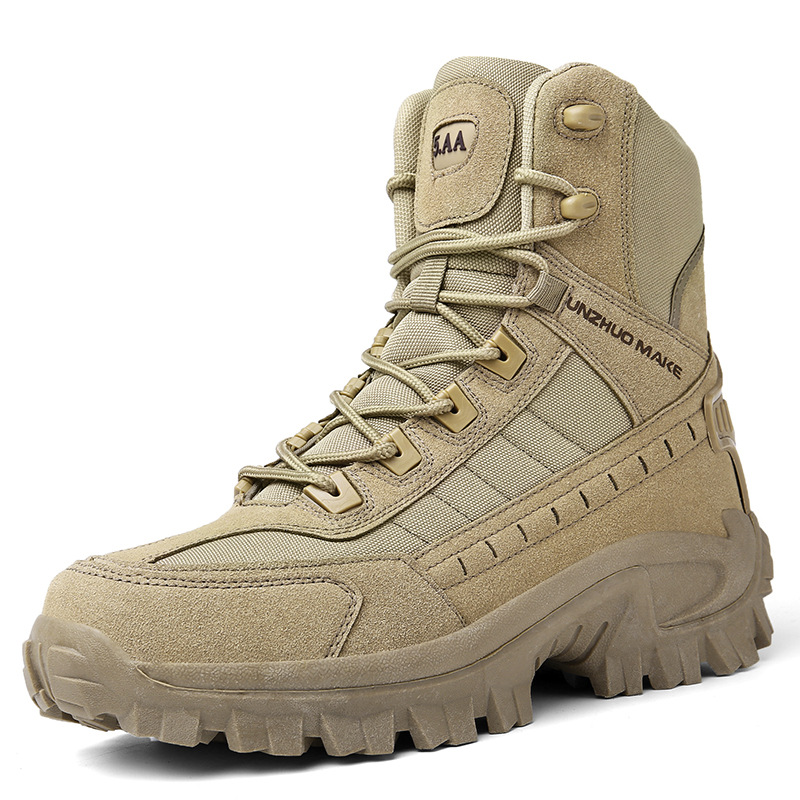 Men's Lace-Up Hiking Boots – Padded Collar, Deep Tread