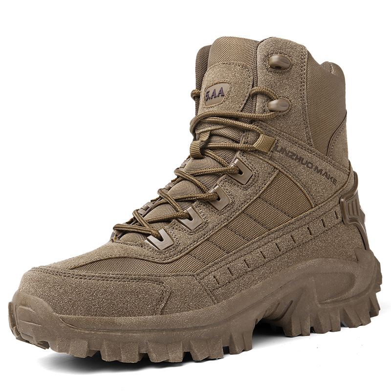 Men's Lace-Up Hiking Boots – Padded Collar, Deep Tread