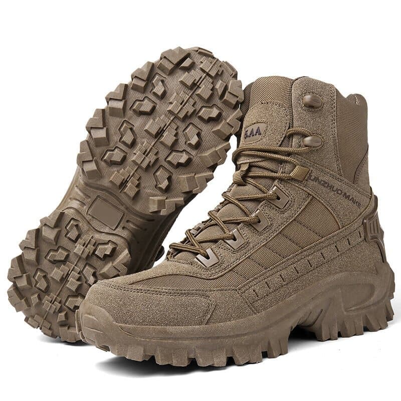 Men's Lace-Up Hiking Boots – Padded Collar, Deep Tread
