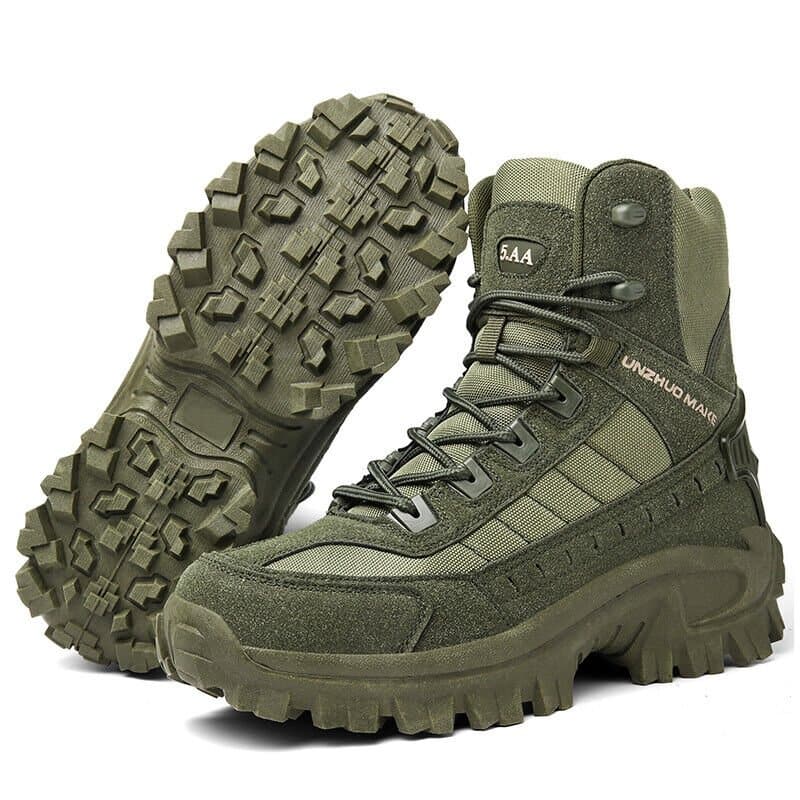 Men's Lace-Up Hiking Boots – Padded Collar, Deep Tread