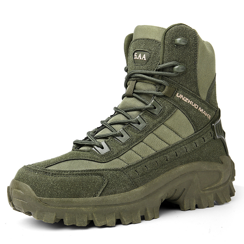 Men's Lace-Up Hiking Boots – Padded Collar, Deep Tread