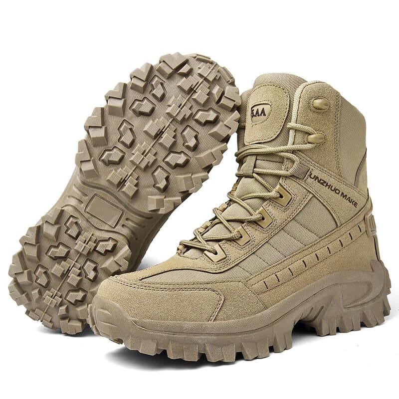 Men's Lace-Up Hiking Boots – Padded Collar, Deep Tread