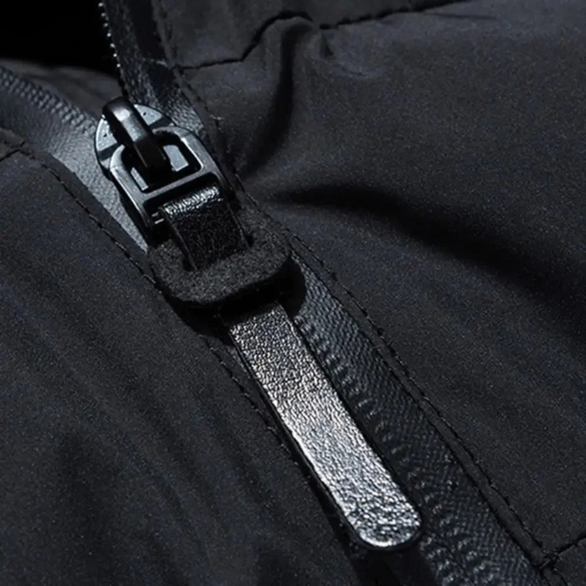 Men's Quilted Puffer Jacket – Hooded, High Funnel Neck