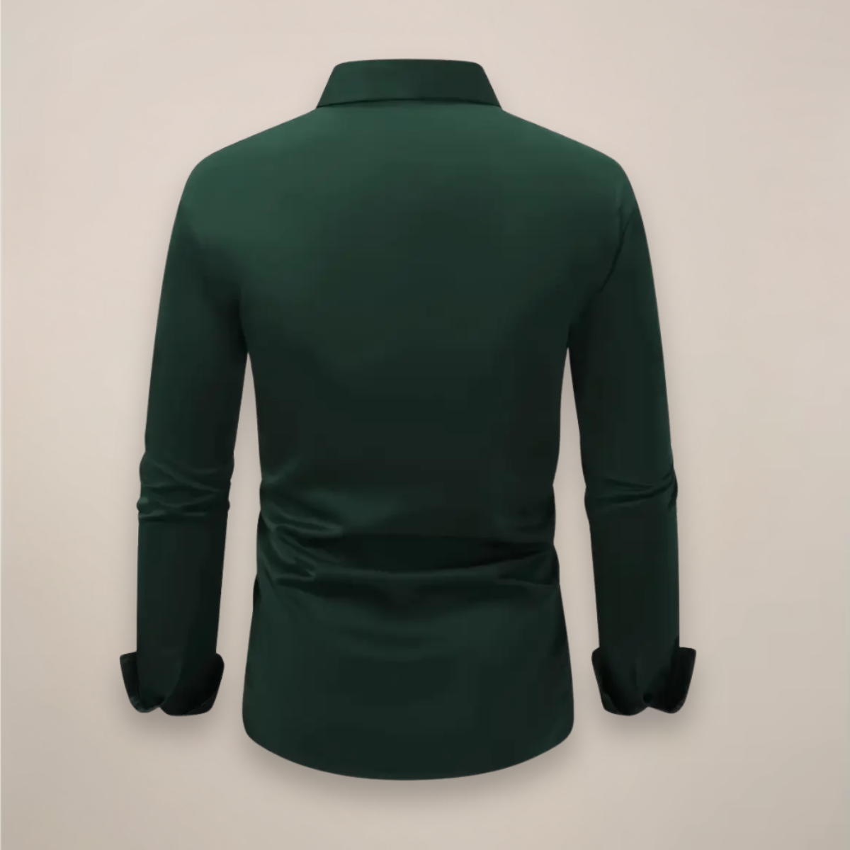 Men's Slim-Fit Shirt – Point Collar, Long Sleeve, Button Cuffs