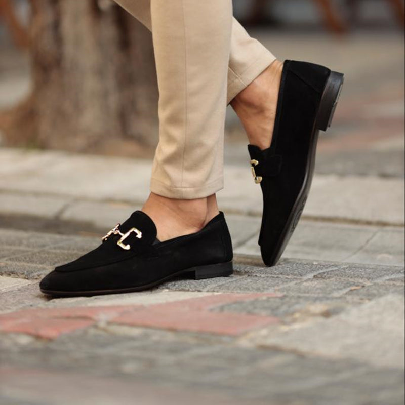 Men's Slip-On Loafers – Horsebit Bar, Round Toe