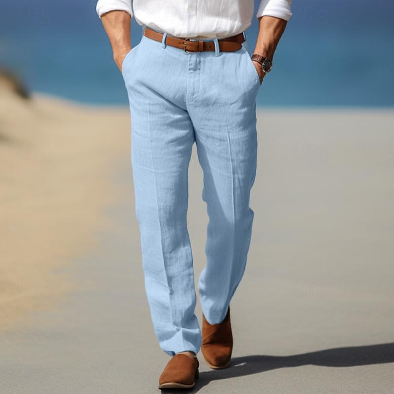 Men's Straight-Leg Pants – Belt Loops, Classic Waist back view
