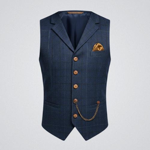 Men's Tailored Waistcoat Vest – V-Neck, Button Front styled look