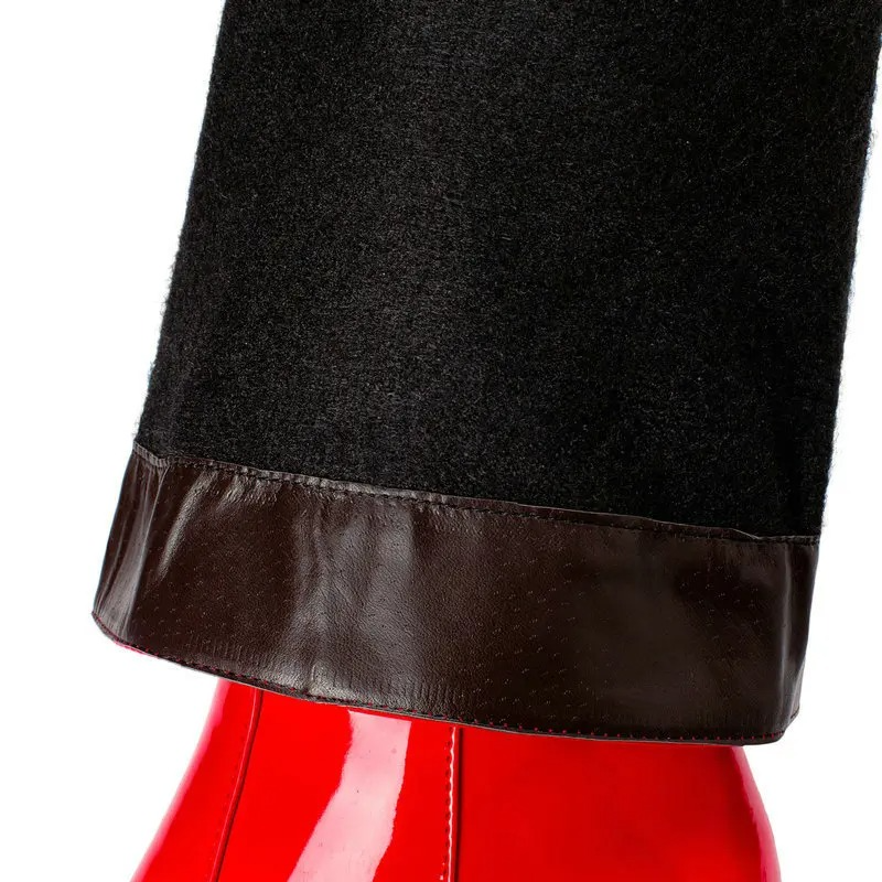 Bottes pour femme montant jusqu’au genou, avec talon carré et fermeture zippée latérale