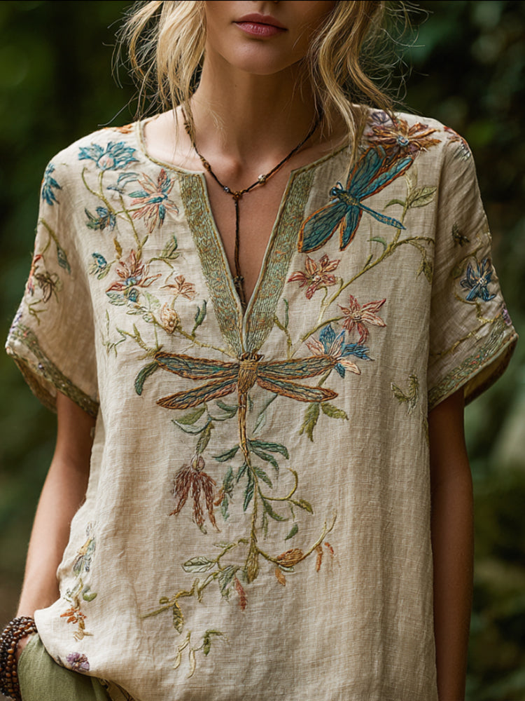 Women's Draped Statement Blouse – Boat Neck, Relaxed Shoulders