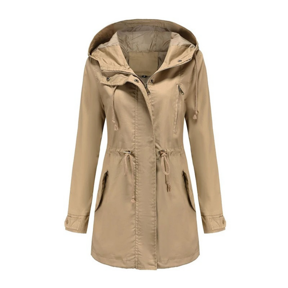 Women's Hooded Utility Parka – Zip-Front, Drawstring Waist back view