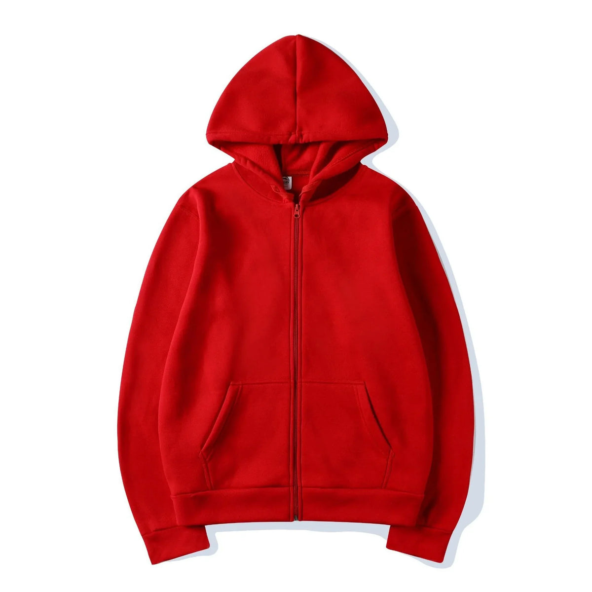 Women's Zip-Up Hoodie – Drop Shoulder, Kangaroo Pocket