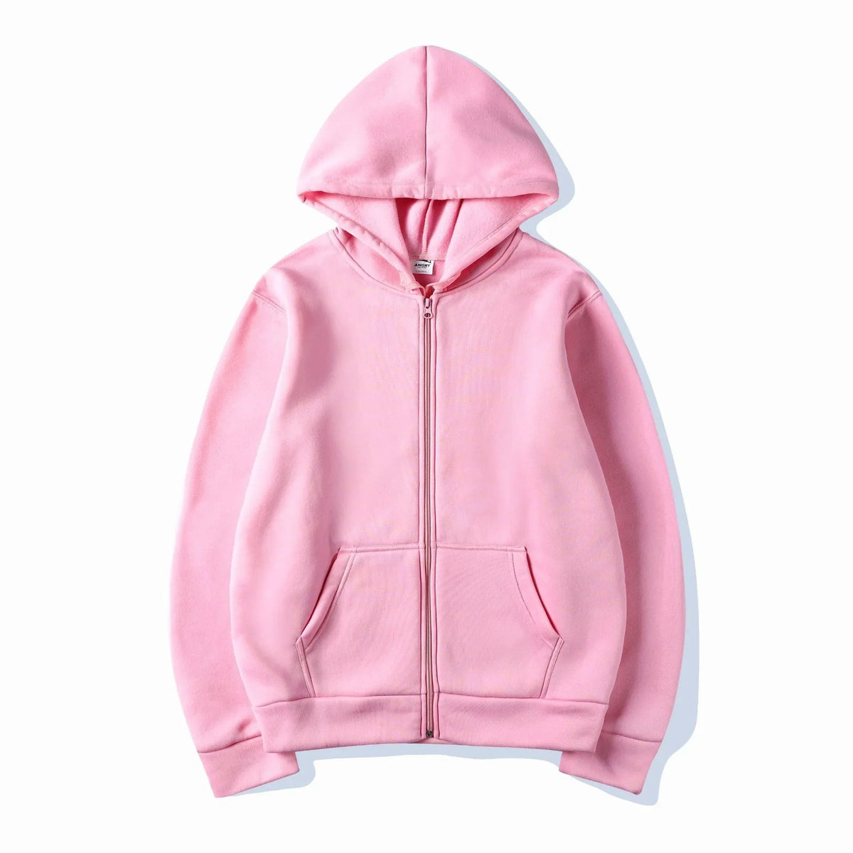 Women's Zip-Up Hoodie – Drop Shoulder, Kangaroo Pocket