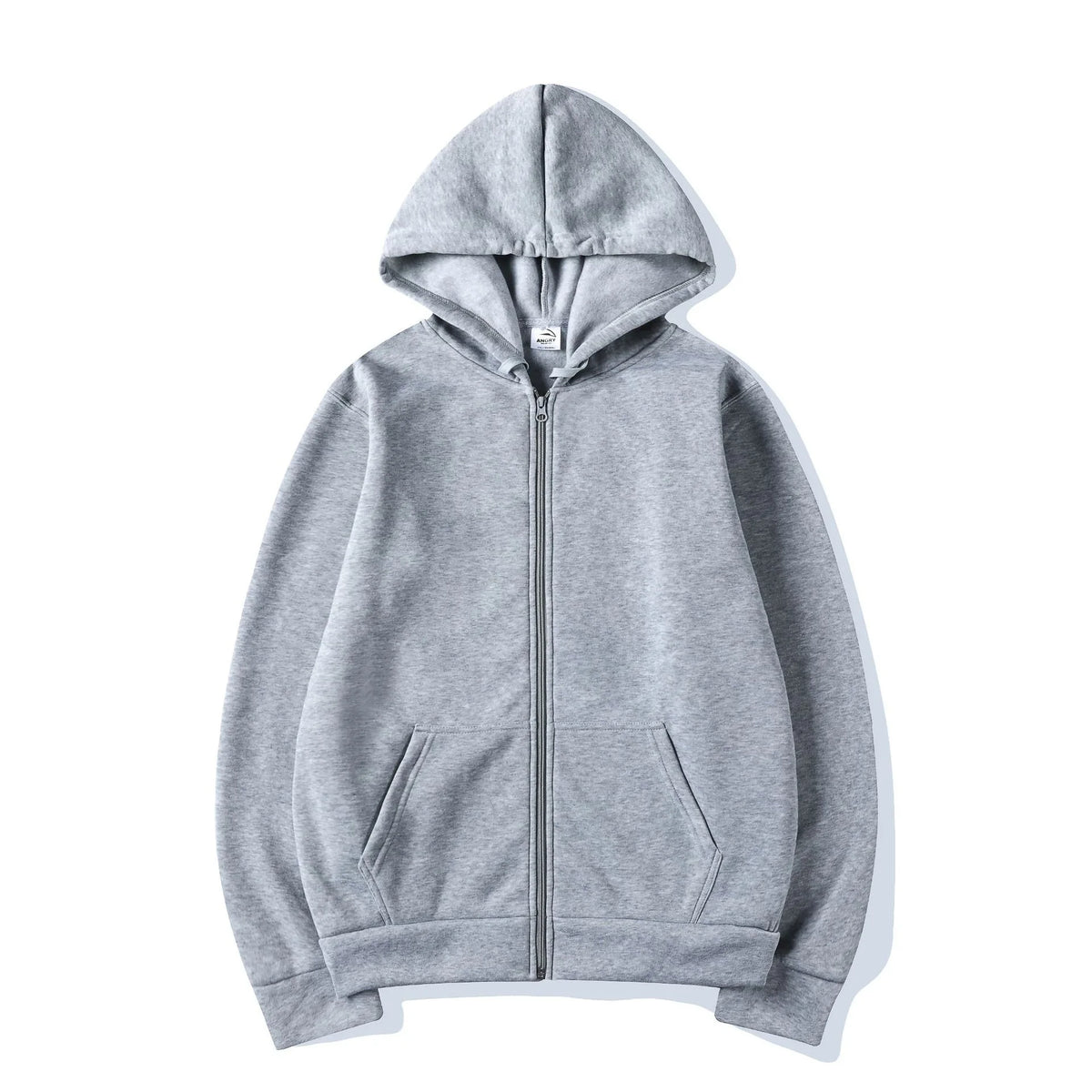 Women's Zip-Up Hoodie – Drop Shoulder, Kangaroo Pocket