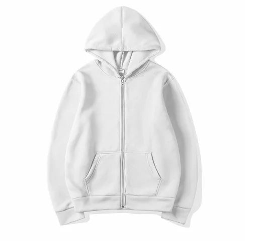 Women's Zip-Up Hoodie – Drop Shoulder, Kangaroo Pocket