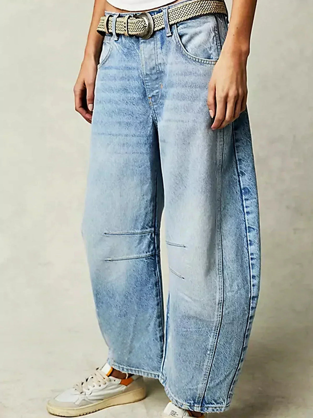 Women's Wide-Leg Jeans – High Rise, Seam Detail